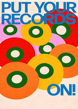 Put Your Records On Poster