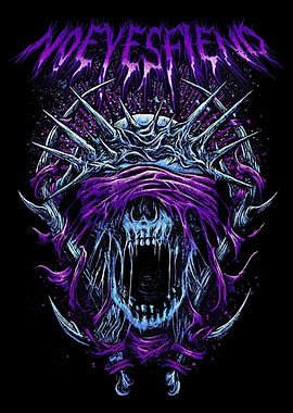 Demonic Skull with Crown of Thorns