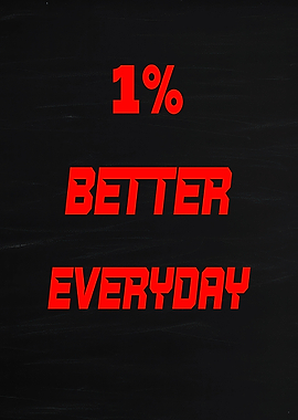 1% Better Everyday motivational text