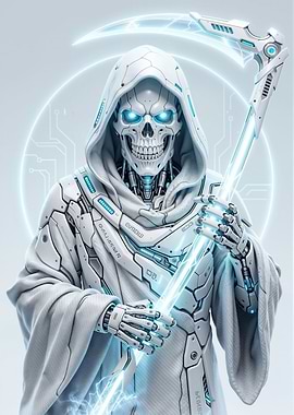Cyberpunk Grim Reaper with Scythe