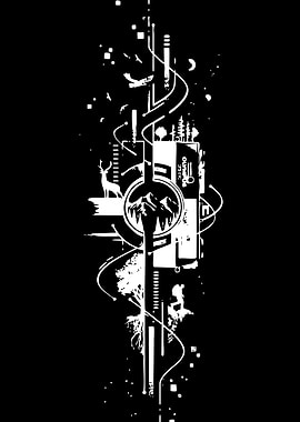 Abstract Nature and Technology Fusion