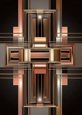 Art Deco Geometric Metal Design
