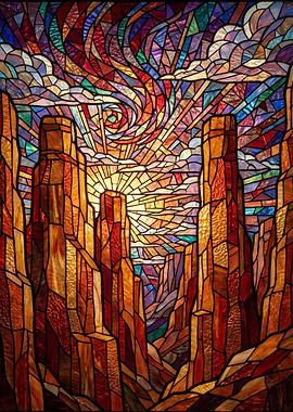 Stained Glass Canyon Sunrise