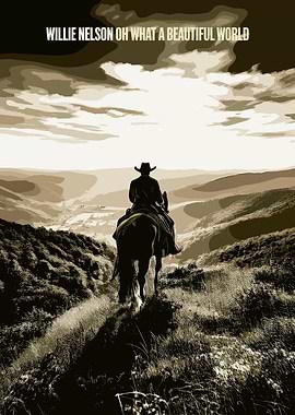 Willie Nelson Oh What a Beautiful World Poster