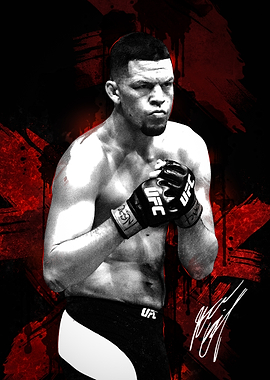 Nate Diaz UFC Fighter Portrait