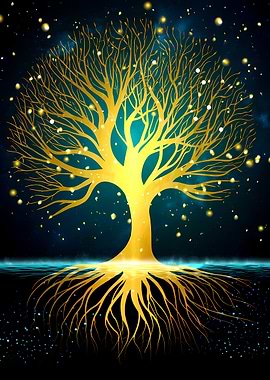 Golden Tree of Life Reflection
