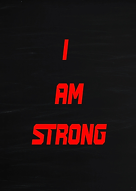 I AM STRONG text art