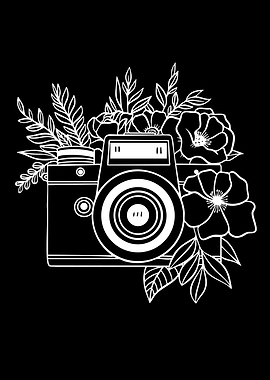 Camera with Floral Embellishments