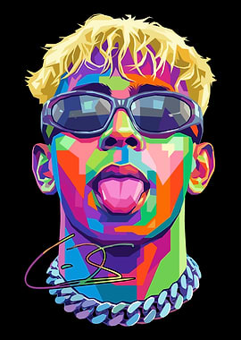 Lamine Yamal Colorful Pop Art Portrait