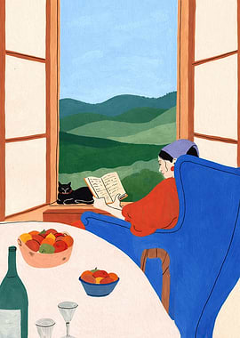 Woman Reading by the Window