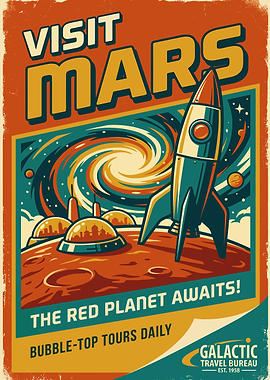 Visit Mars Retro Travel
