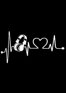 DJ Headphones Heartbeat