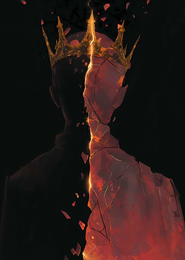 Shattered King with Fiery Crown