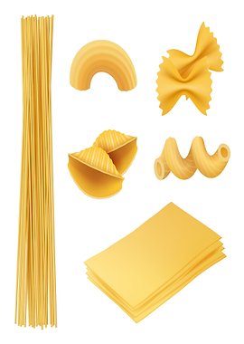 Assortment of Dry Pasta Shapes