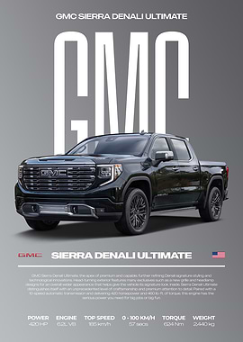 GMC Sierra Denali Ultimate Truck Car Poster
