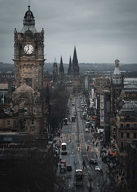 Edinburgh Princess Street from Calton Hill