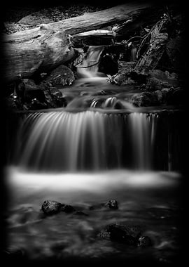 Waterfall - Black and White