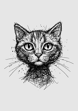 Sketch of a Cat's Face