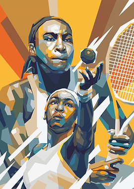Coco Gauff in action poster