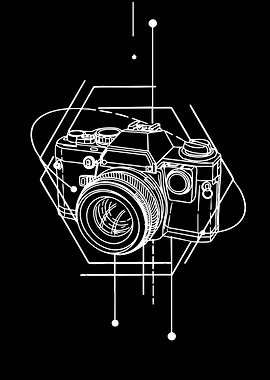 Geometric Camera Illustration
