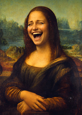 Mona Lisa Laughing with Tears