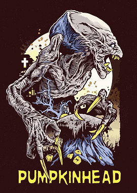 Pumpkinhead Monster Illustration