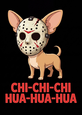 Chihuahua in Jason Voorhees Mask