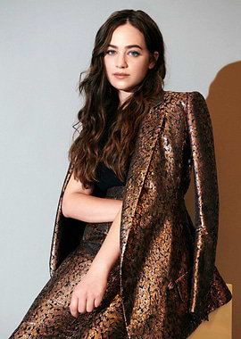 mary mouser in Metallic Blazer