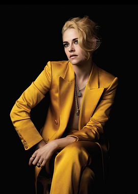 Kristen Stewart in Yellow Suit
