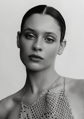 Black and White Portrait of daniela melchior