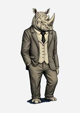 Rhinoceros in a Suit