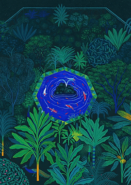 Enchanted Koi Pond Garden