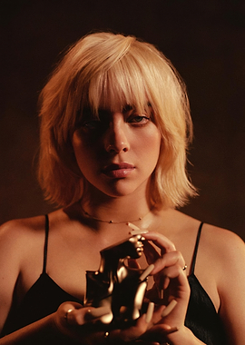 Billie Eilish with Perfume Bottle