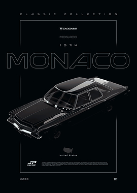 1974 Dodge Monaco Classic Car Poster