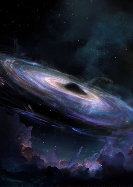 Black Hole Galaxy Nebula