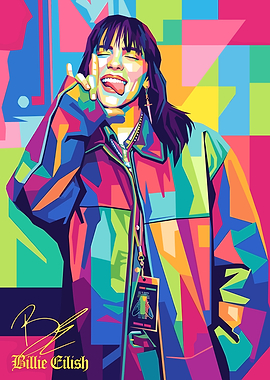 Billie Eilish Pop Art Portrait
