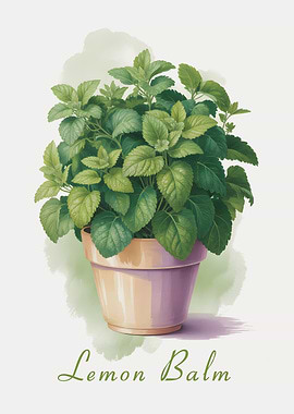 Lemon Balm Plant in a Pot