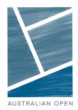 Australian Open Abstract Tennis Court