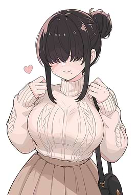 Anime Girl in Cozy Sweater