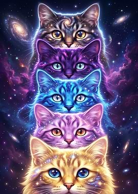 Cosmic Cats in Space