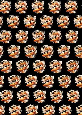 Pattern of Orange Koi Fish