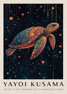 Yayoi Kusama Turtle Poster