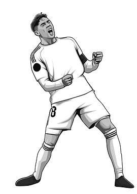 Federico Valverde Black and White Version