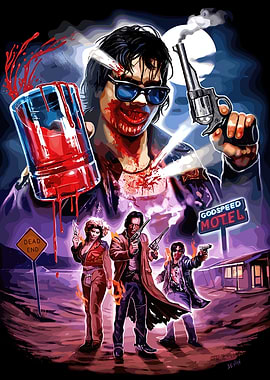 Bloody Motel Scene with Guns