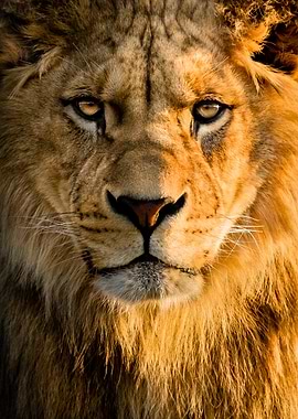 Close-up of a Lion's Face
