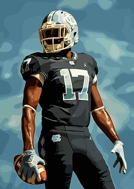 Football Player with Number 17