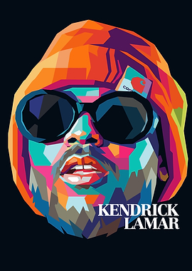 Kendrick Lamar Pop Art Portrait