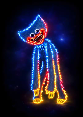 Neon HuggyAgressive in Space