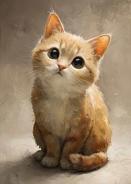 Adorable Orange Kitten with Big Eyes