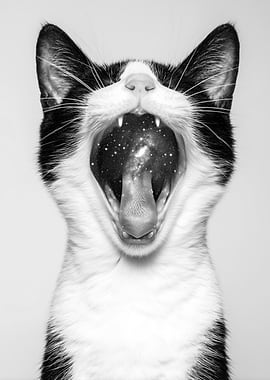 Cat's Mouth Opens to a Galaxy
